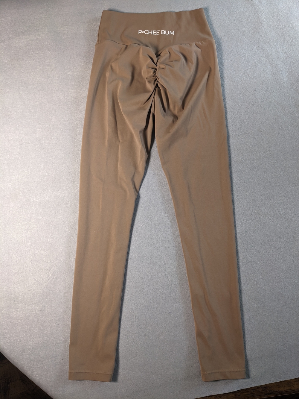 Pe Chee Bum High-Rise Scrunch-Back Leggings — Tan